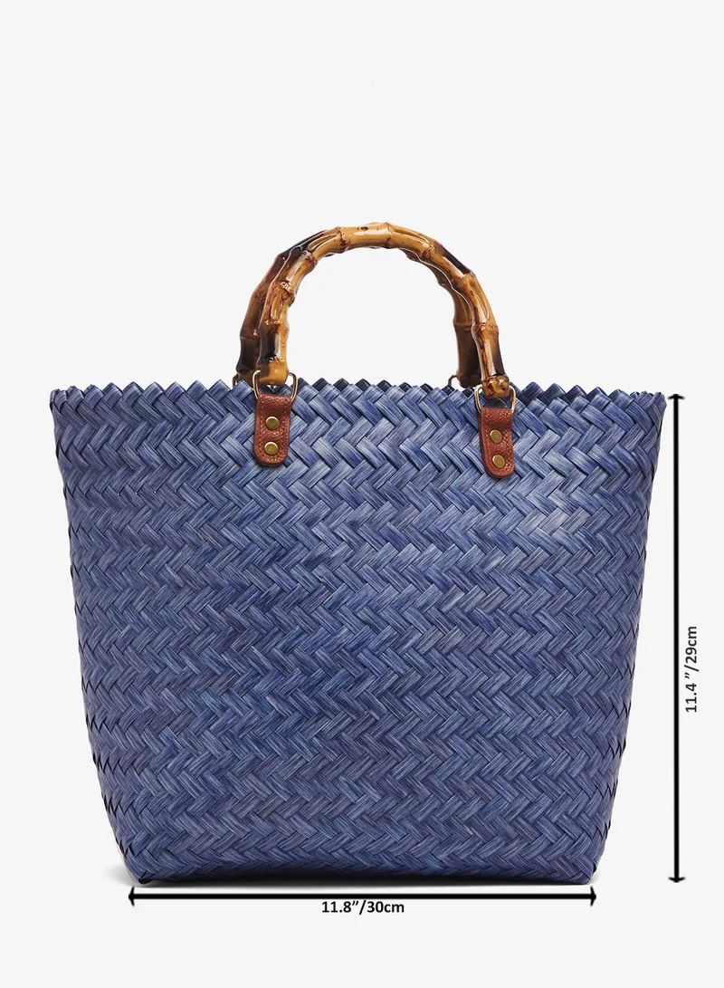 ايلا حقيبة من الرافيا بمقبض