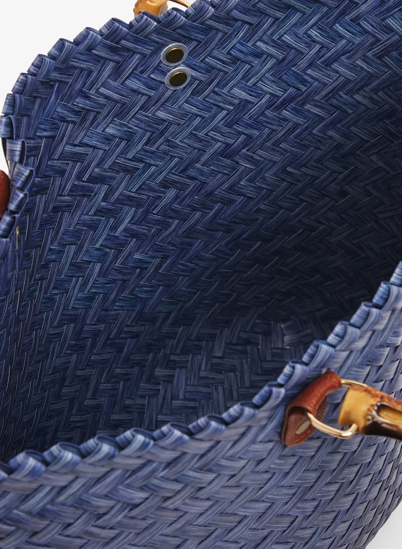 ايلا حقيبة من الرافيا بمقبض