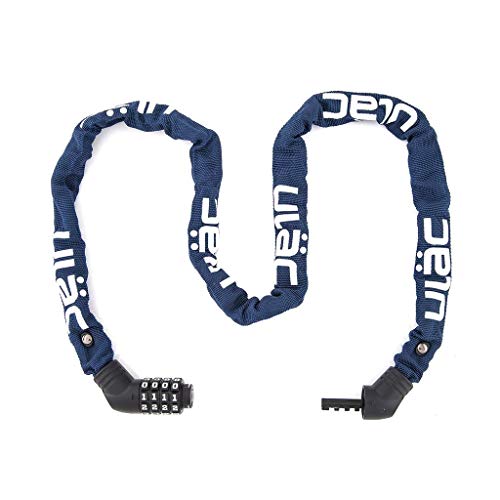 ULAC Street Fighter Neo Chain Lock Combo, Resettable 4-Digit Combination Anti-Theft Bicycle Lock (Navy) - Image 1