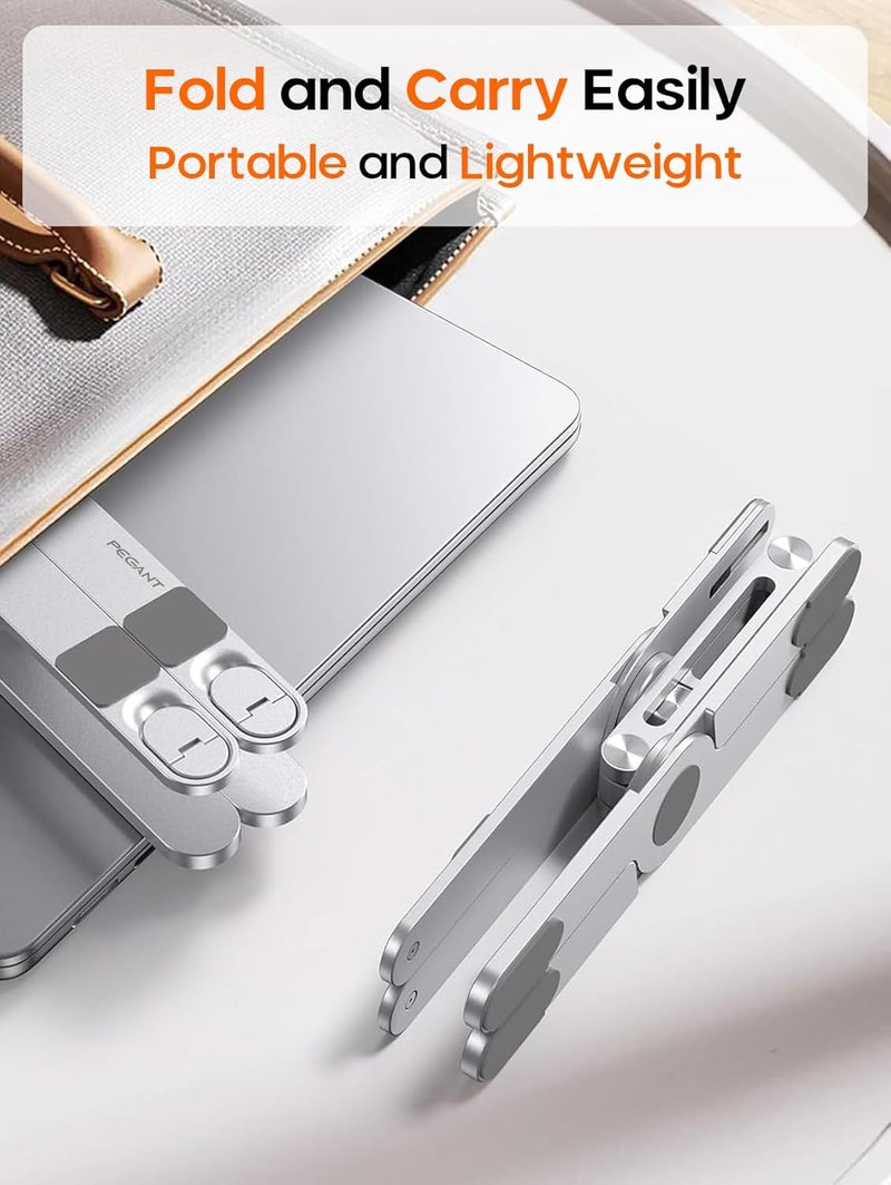 Rotating Foldable Laptop Stand - 360° Adjustable Ergonomic Aluminum Holder for 10-17" Laptops - Image 4