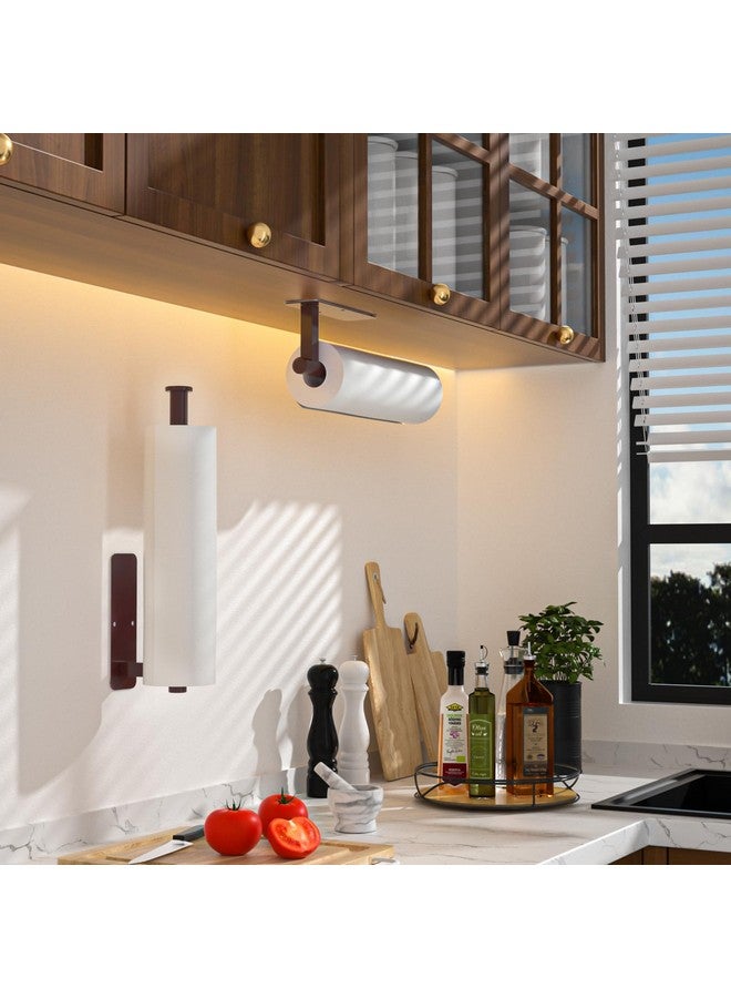 ASTOFLI Paper Towel Holder Under Cabinet No Drilling, Self Adhesive Paper Towel Holder Wall Mount for Kitchen Rack, Under Counter Napin Holder No Drill, RV, 304 Stainless Steel, Oil Rubbed Bronze - Image 5