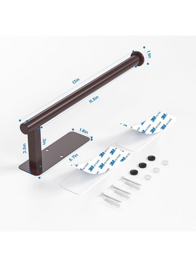 ASTOFLI Paper Towel Holder Under Cabinet No Drilling, Self Adhesive Paper Towel Holder Wall Mount for Kitchen Rack, Under Counter Napin Holder No Drill, RV, 304 Stainless Steel, Oil Rubbed Bronze - Image 2