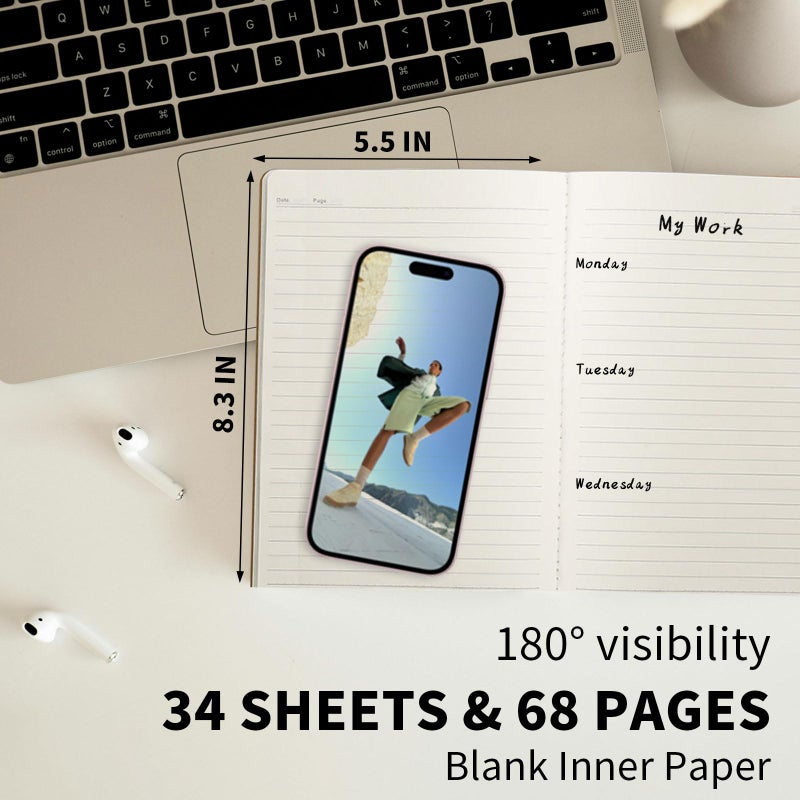 Pet Partisan 100 Pack A5 Lined Kraft Notebook Journals 8.3x5.5 Inï¼ŒTravel Journals Notebooks Bulkï¼ŒSubject Notebooks 34 Sheets 68 Pages for Writing School Office Supplies (Lined-100 Pack) - Image 2