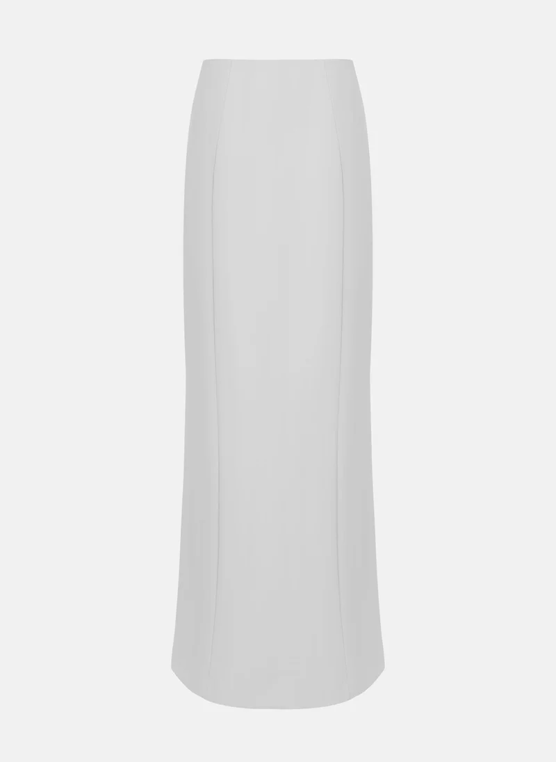 ليتشي تنورة ماكسي ساتان واسعة