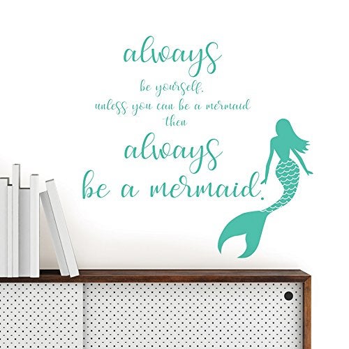 WallPops DWPQ2384 Always be a Mermaid Wall Quote, Green - Image 2