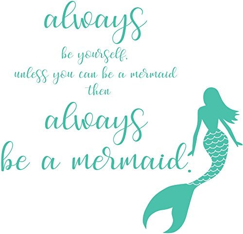 WallPops DWPQ2384 Always be a Mermaid Wall Quote, Green - Image 5