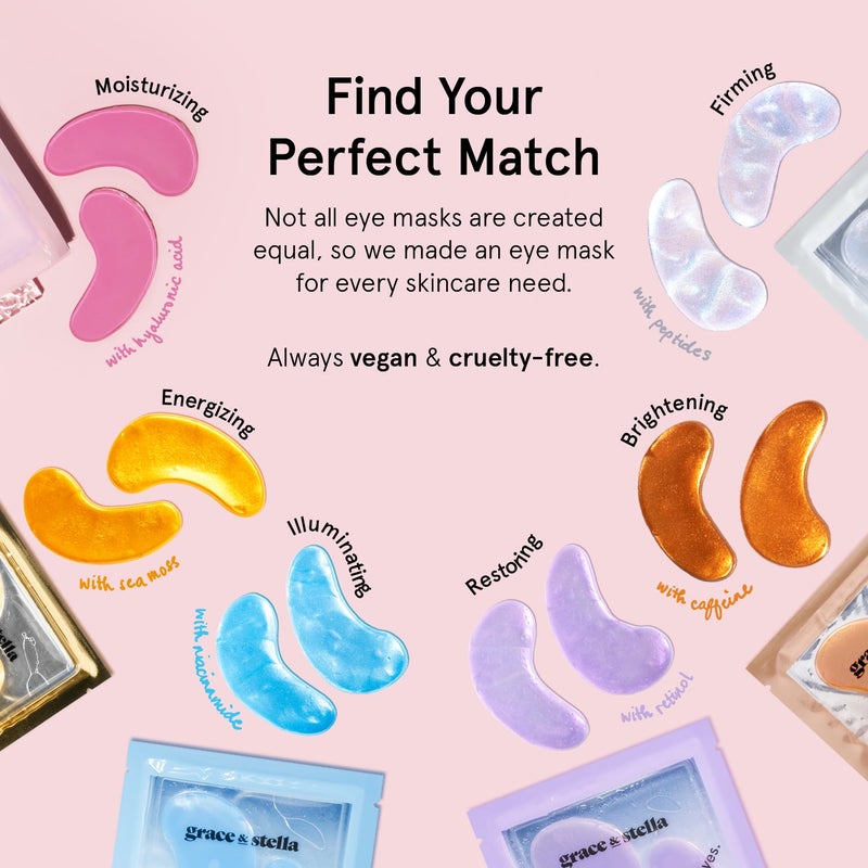 grace & stella Award Winning Under Eye Mask - Early Christmas Gift Ideas, Gifts for Women- Undereye Patches for Dark Circles, Puffiness, Wrinkles (Gold Eye Mask 48 Pairs + Hyaluronic Acid Serum 17ml) - Image 5