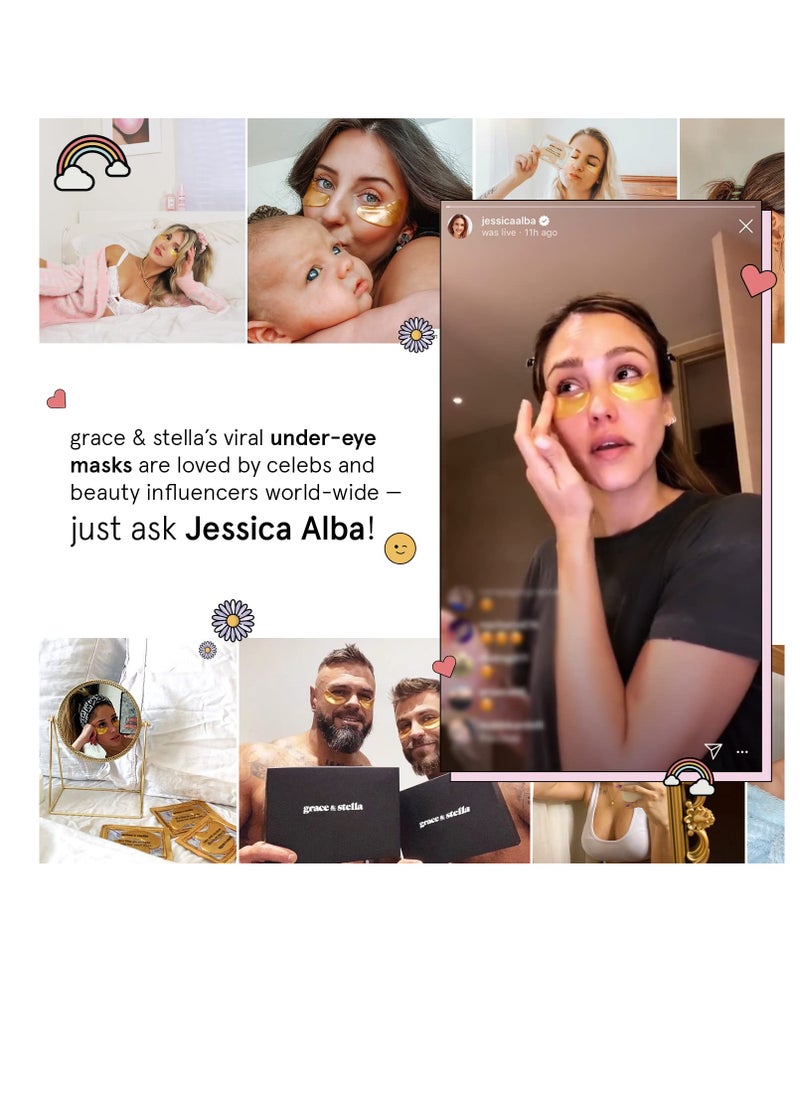 Grace & Stella - Grace & Stella Under Eye Mask (Gold, 48 Pairs) Eye Patch, Under Eye Patches for Dark Circles and Puffiness Undereye Bags, Wrinkles - Gel Under Eye Patches - Small Gifts - Vegan Cruelty-Free Self Care - Image 1