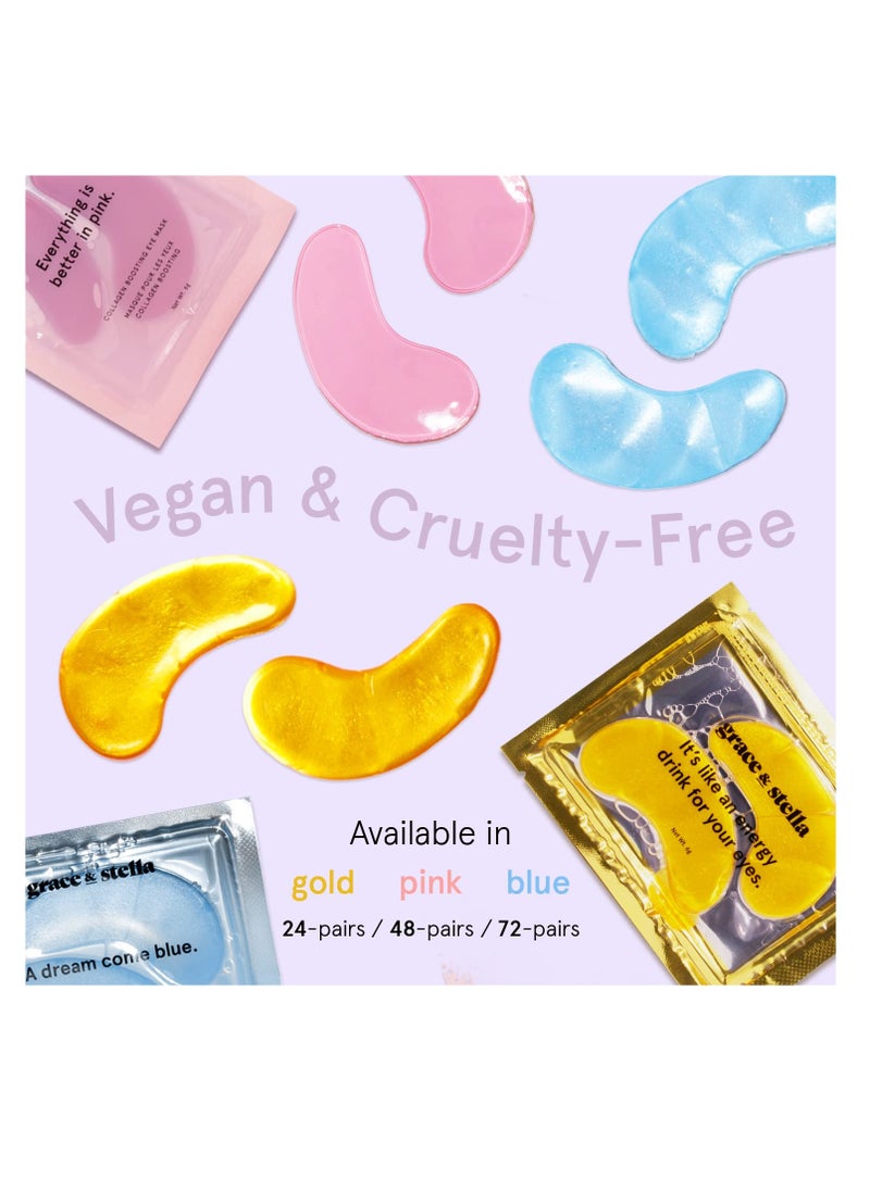Grace & Stella - Grace & Stella Under Eye Mask (Gold, 48 Pairs) Eye Patch, Under Eye Patches for Dark Circles and Puffiness Undereye Bags, Wrinkles - Gel Under Eye Patches - Small Gifts - Vegan Cruelty-Free Self Care - Image 1