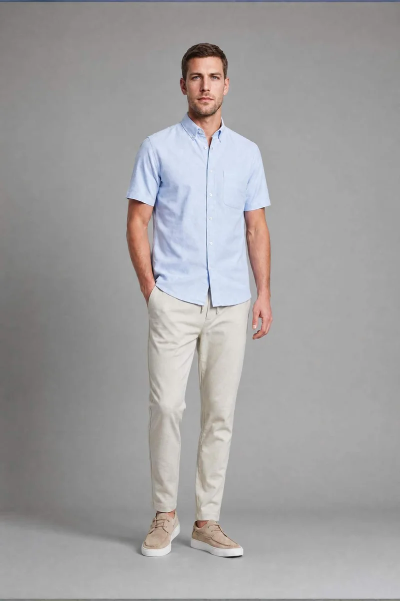 Defacto Regular Fit Polo Collar Short Sleeve Shirt