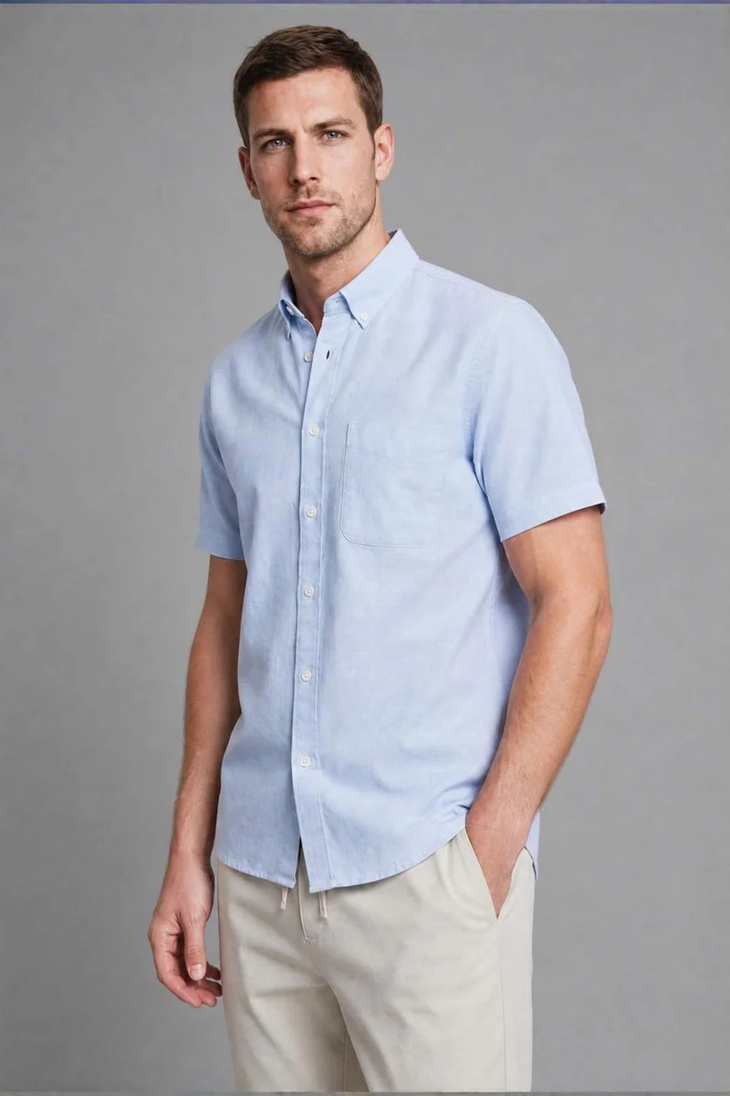 Defacto Regular Fit Polo Collar Short Sleeve Shirt