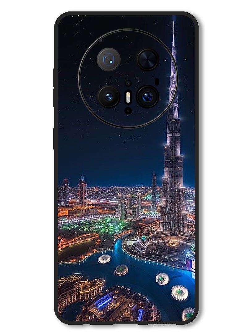 Theodor Case Compatible with Huawei Mate 70 Pro/ 70 Pro + Protection Shockproof Bumper Cover Burj Khalifa Night View - Image 1