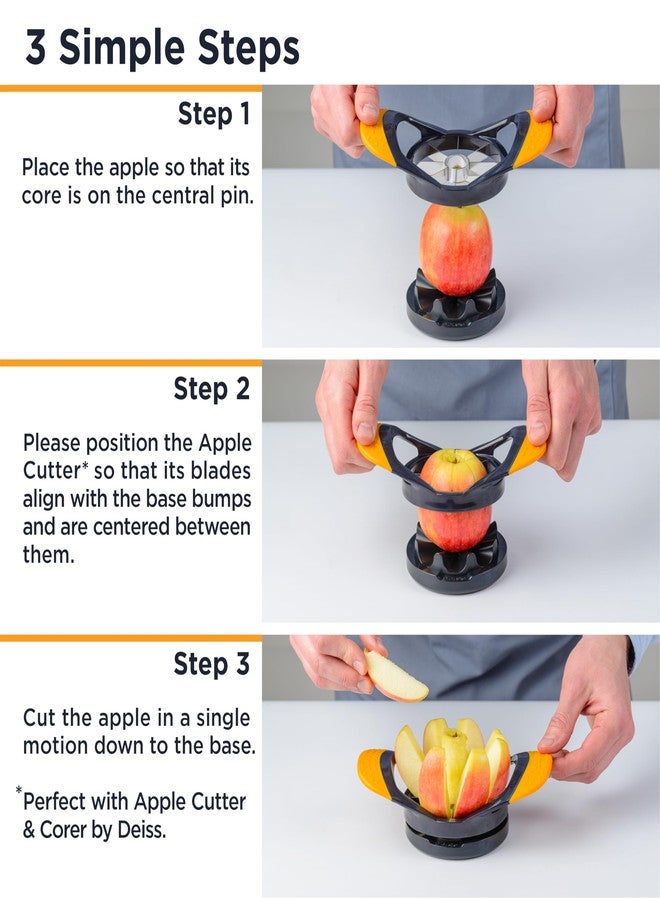 Deiss PRO Apple Slicer Base - Safe, Secure Grip for Perfect Slices - Easy Cleaning, Durable Construction, Time Saver for Cooking & Baking - Image 4