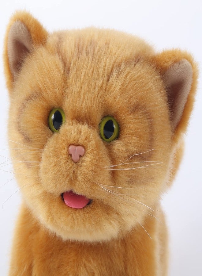 CU-MATE Electronic Walking Orange Cats, Realistic Interactive Puppy Pet Toy Cat, Walking, Barking,Wagging Tail & Talking,Present Pet Gifts for 3+ Year Boys Girls - Image 3