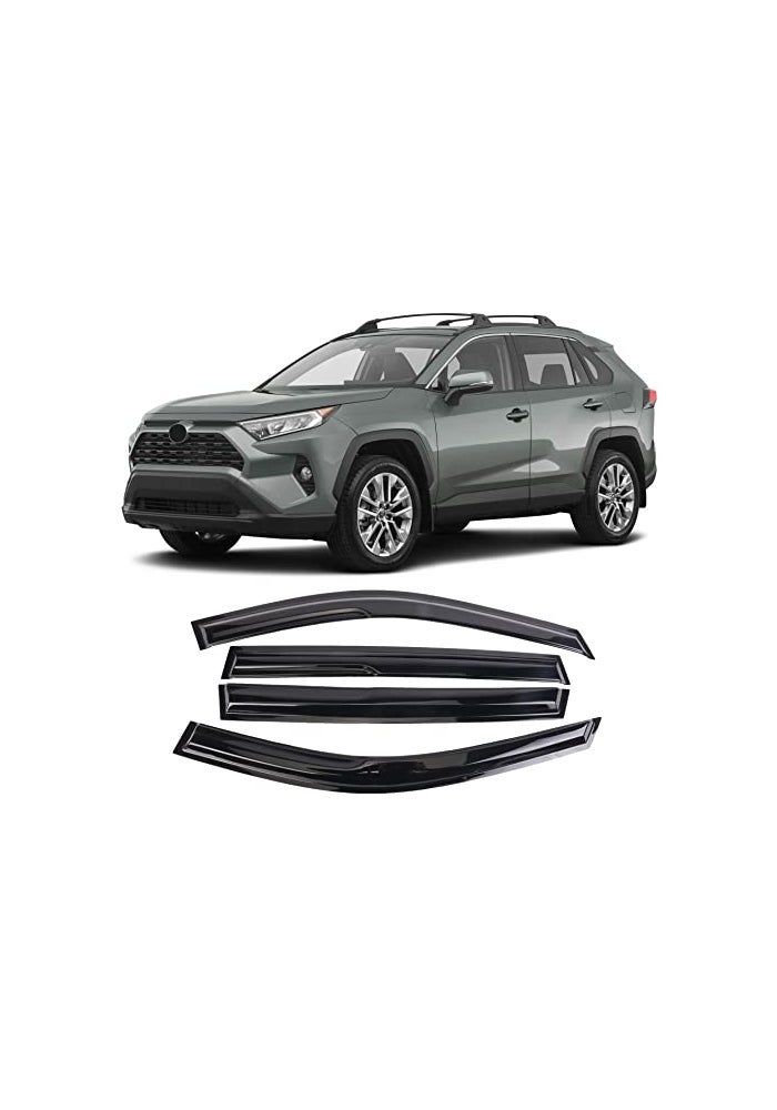WONSABON Window Visors Rain Guards Deflector 4 Piece Set For 20192022 Toyota Rav4 94255 - Image 1