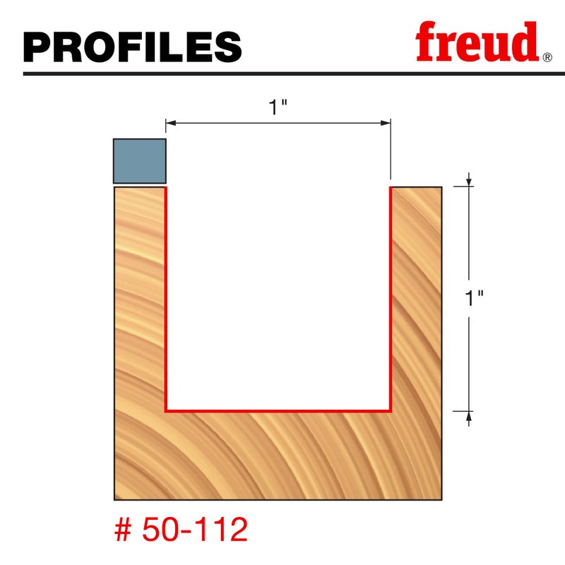 Freud 50-112: 1" (Dia.) Top Bearing Flush Trim Bit with 1/2" Shank - Image 2