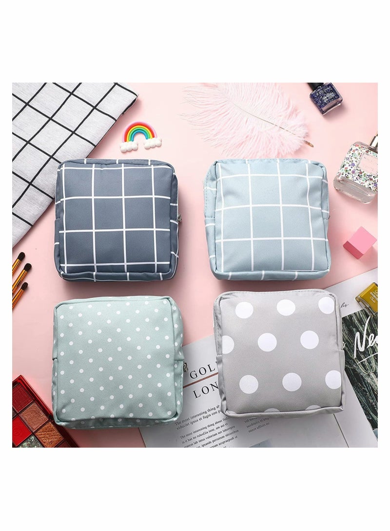 Excefore Sanitary Napkin Storage Bag Menstrual Pad Bag Nursing Pad Holder Portable Menstrual Period Sanitary Pouch Zipper Tampons Collect Bags for Teen Girls Women Ladies (4 Pieces ) - Image 2