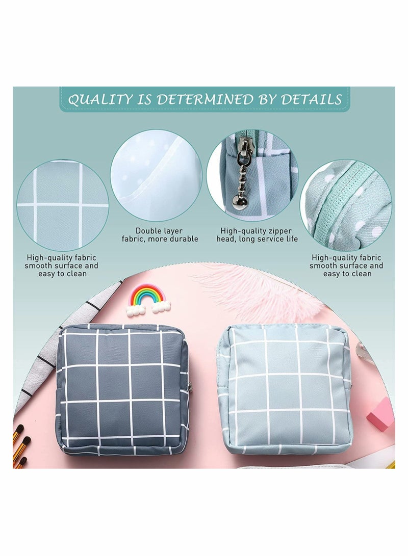 Excefore Sanitary Napkin Storage Bag Menstrual Pad Bag Nursing Pad Holder Portable Menstrual Period Sanitary Pouch Zipper Tampons Collect Bags for Teen Girls Women Ladies (4 Pieces ) - Image 3