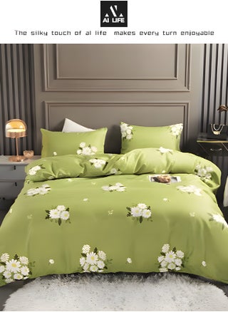 AI LIFE King Size 400TC Duvet Cover 4 Piece Set Washed Microfiber Relaxed Feel Natural Wrinkled Comfy Bedsheet set with Zipper Closure 1 Duvet Cover 1 Fitted Sheet & 2 Pillow Cases - pzsku/Z2BB2743DFEE4872C07ABZ/45/1746344275/2b9fc100-ff7a-4adc-a2cb-f2ba7310afba