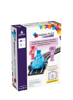 MAGNA-TILES Dashers 6-piece Magnetic Construction Set, The Original Magnetic Building Brand, Building Tiles, For Kids Ages 3+  - Image 2