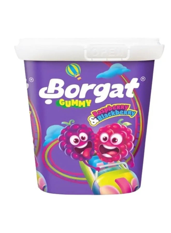 Borgat Raspberry and Blackberry Flavored Mini Gummy Candy- 160gms