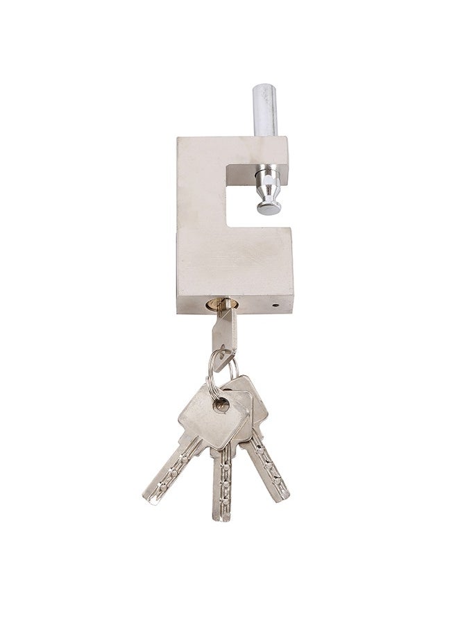 LAWAZIM Security Padlock -90mm- Heavy-Duty Monoblock Lock with High-Security 4 Key System, Durable Padlock for Home, Office & Apartment Doors Gates & Storage Reliable for Residential & Commercial Use  - Image 4