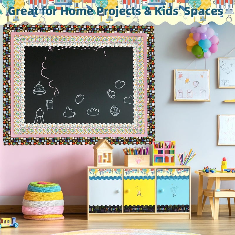 DASTTUIS 6 Rolls 196.8 Ft Decorative Science Bulletin Board Borders Set â€“ Colorful Classroom Trim â€“ Science Theme for Teachers, Schools & Office Decor -Perfect for Birthday, Back to School Theme - Image 4