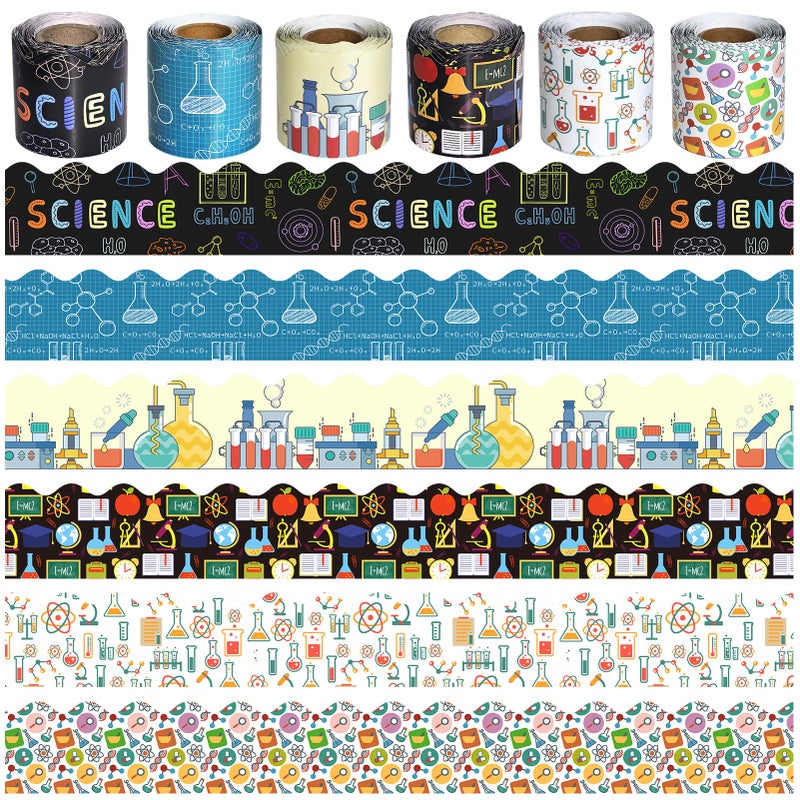 DASTTUIS 6 Rolls 196.8 Ft Decorative Science Bulletin Board Borders Set â€“ Colorful Classroom Trim â€“ Science Theme for Teachers, Schools & Office Decor -Perfect for Birthday, Back to School Theme - Image 1