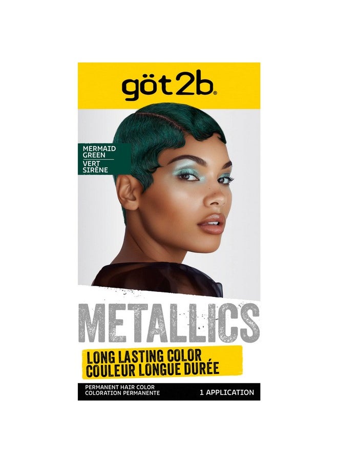 Got2b - Got2b Metallics Permanent Hair Color, M77 Mermaid Green - Image 1