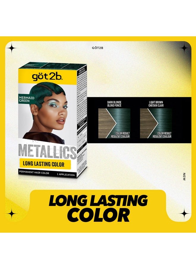 Got2b - Got2b Metallics Permanent Hair Color, M77 Mermaid Green - Image 1