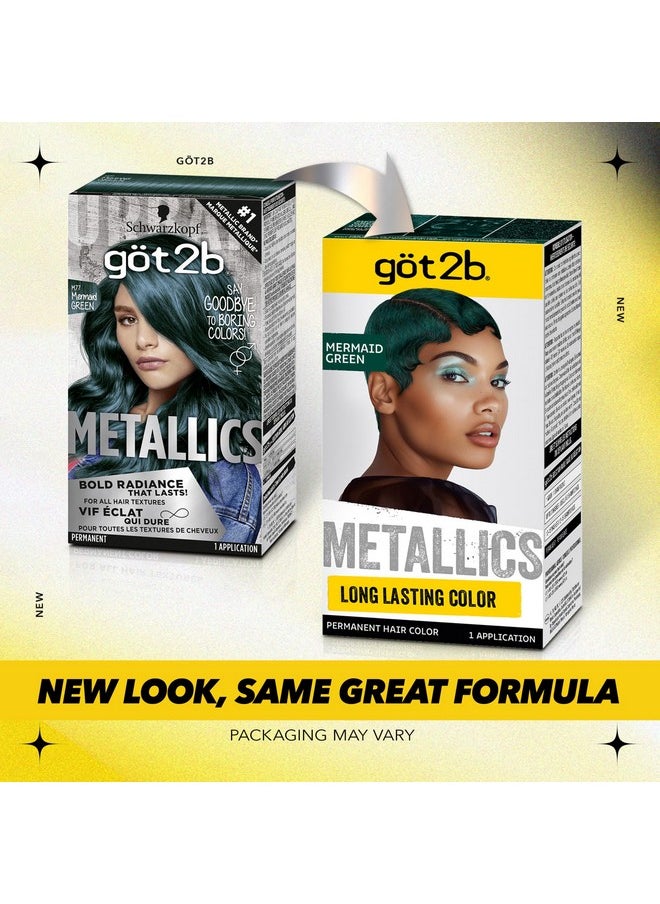 Got2b - Got2b Metallics Permanent Hair Color, M77 Mermaid Green - Image 1