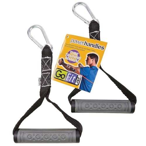 GoFit Extreme Power Handles - One Pair, Handle color may vary, Black/Gray - Image 1