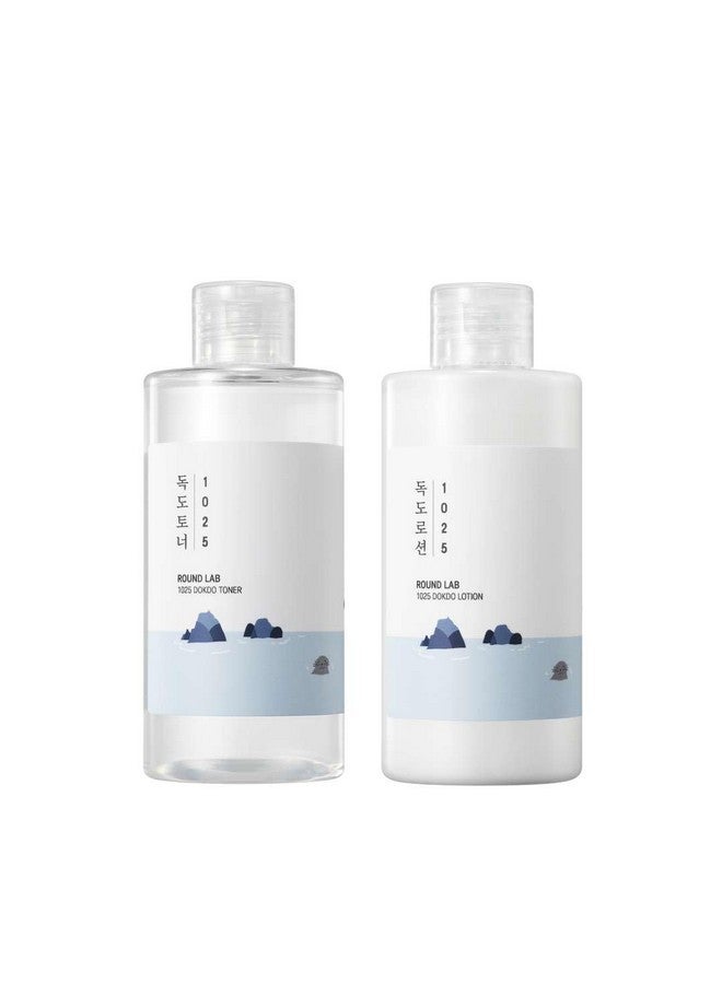 ROUND LAB تونر دوكدو المستدير 200 مل، لوشن دوكدو مقشر لطيف لخلايا الجلد الميتة بدون تهيج، مرطب، تونر من نوع مائي، لوشن، للبشرة الحساسة | جمال كوري | بشرة زجاجية | مجموعة 200 مل - Image 1