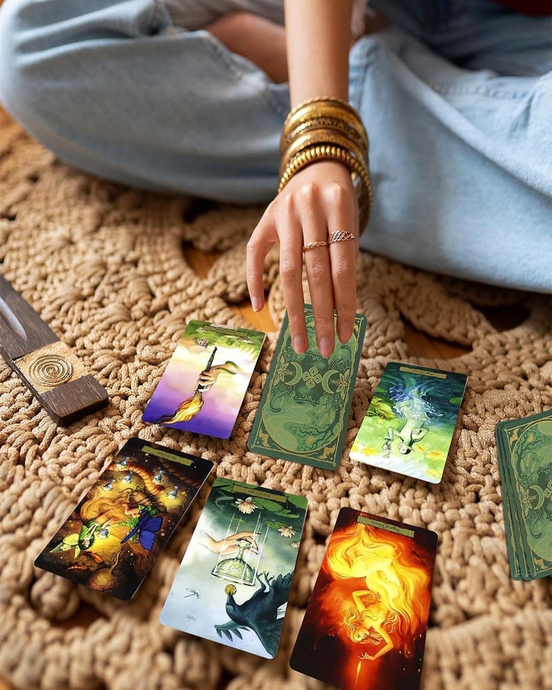 INOCEAN Tarot Card, Tarot of The Witch's Garden, Witch Garden Tarot is Suitable for Home Or Group Activities, Excluding Instruction Book, Tarot Cards Deck 78 Original - Image 4