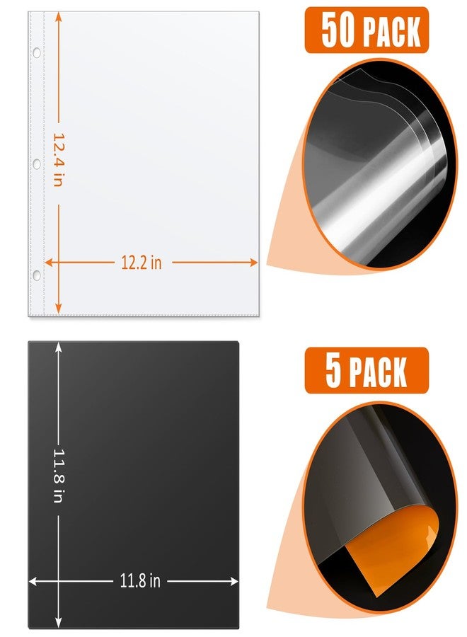 tutata 50 Pack Scrapbook Page Protectors, with 5 Dies Storage Sheets for Scrapbooking and Card Making, Die Cut Storage, Fit Scrapbook Binder and 12x12 Photo Album Refill Pages - Image 5