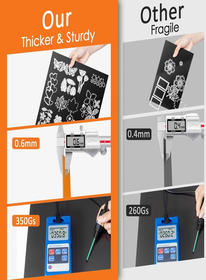 tutata 50 Pack Scrapbook Page Protectors, with 5 Dies Storage Sheets for Scrapbooking and Card Making, Die Cut Storage, Fit Scrapbook Binder and 12x12 Photo Album Refill Pages - Image 4