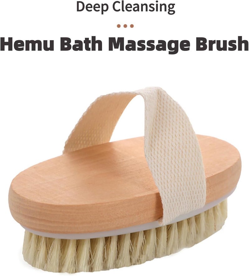 Lullaxx 2PCS Body Brush,Suitable For Dry Or Wet Brushing,Natural Materials And TPR Soft Beads, Promotes Blood Circulation, Lymphatic Drainage, And Improves Cellulite,Suitable For All Skin Types - Image 2