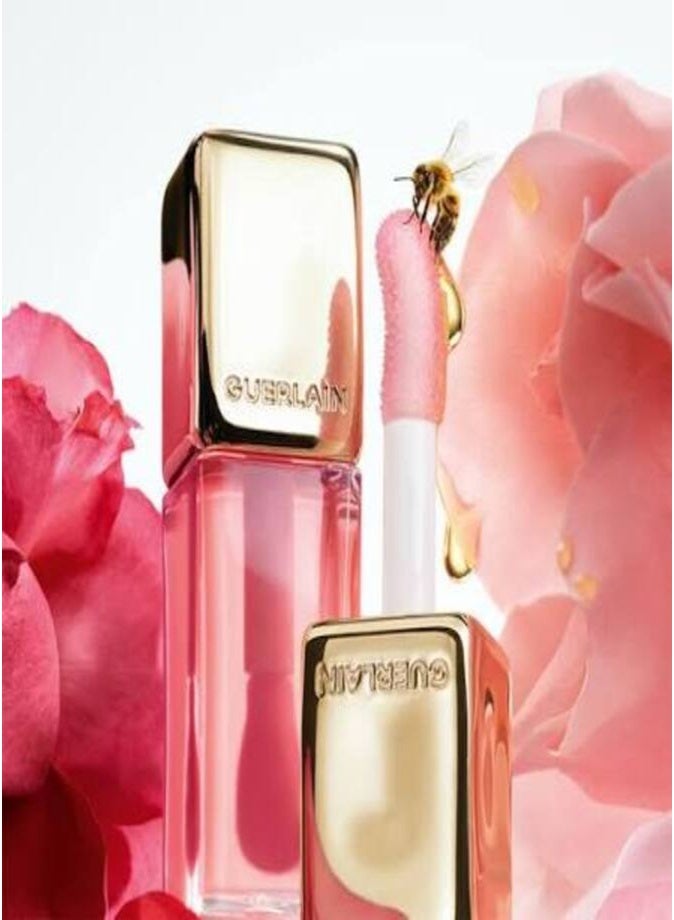 غيرلان KissKiss Bee Glow زيت ممتلئ للشفاه (9.5 مل) – درجة 100 Warm Glow: ملمع شفاه مرطب ومعزز لامتلاء الشفاه بتركيبة غنية بالعسل. - Image 4