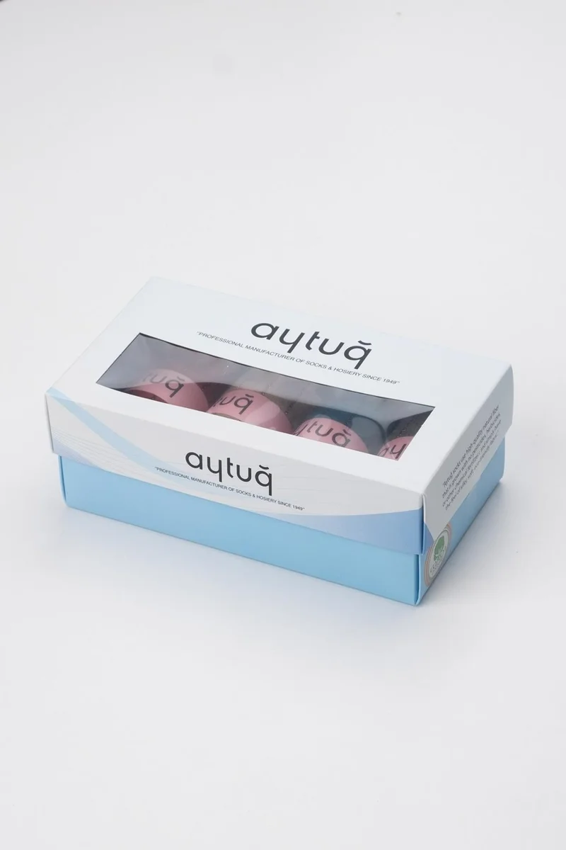 Aytuğ Women's Cotton 4 Pairs Specially Boxed Multicolored Socks - 41075