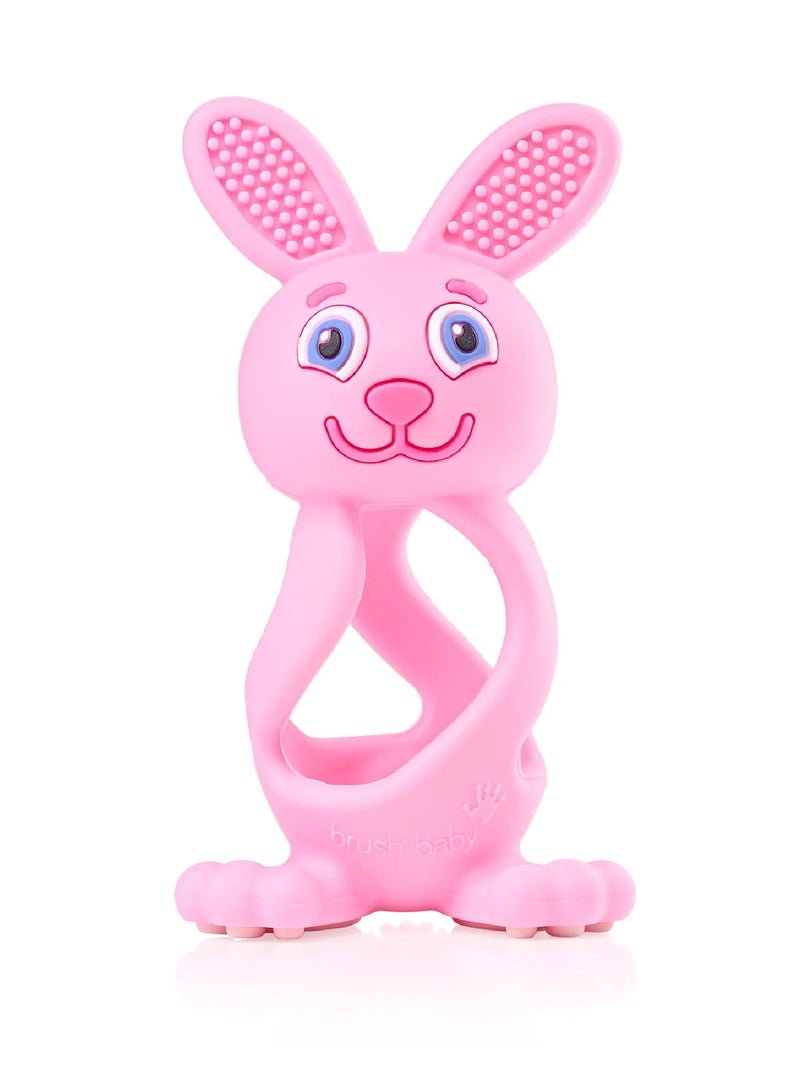 برش بيبي لعبة التسنين Bobbie Bunny، باللون الأخضر الأوكالبتوس – لعبة تسنين ممتعة وتفاعلية وحسية للأطفال من عمر 0 إلى 3 سنوات – خالية من مادة BPA، مصنوعة من سيليكون ناعم – لتهدئة اللثة ودعم تطور الفم. - Image 1