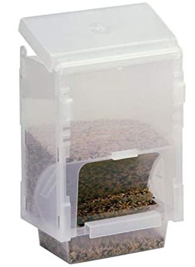 Casa Automatic Bird Feeder No Mess Pet Feeder Seed Food Container for Budgie Canary Finch Lovebirds  - Image 1