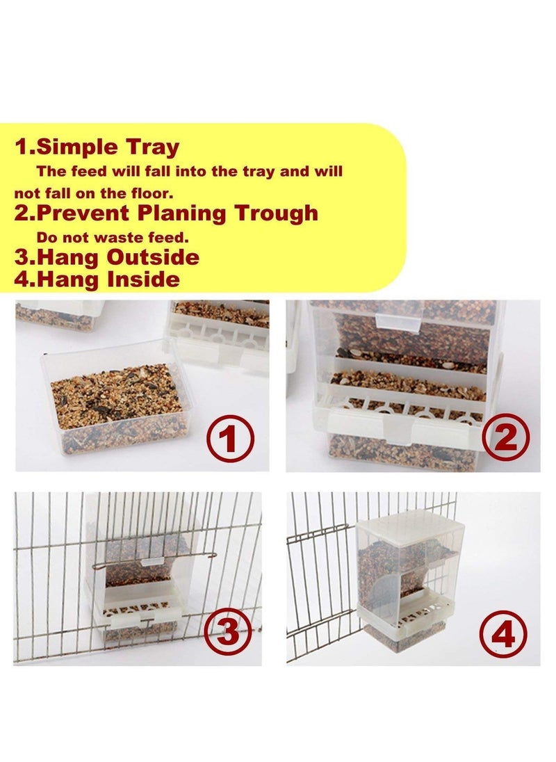 Casa Automatic Bird Feeder No Mess Pet Feeder Seed Food Container for Budgie Canary Finch Lovebirds  - Image 2