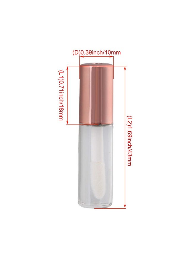 RDEXP - 1.2Ml Mini Refillable Travel Empty Lip Gloss Bottle Tube Vials Containers Inner Stopper Set Of 20 Rose Gold - Image 1