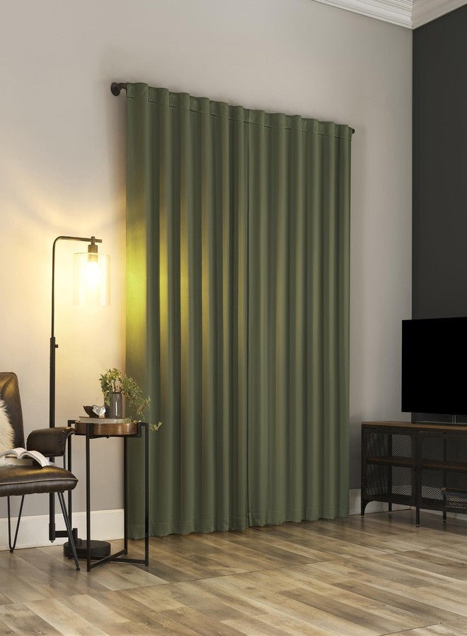 Sun Zero Belize 2-Pack Magnetic Closure Pleated Look Theater Grade 100% Blackout Back Tab Curtain Panel Pair, 52" x 96", Sage Green - Image 2