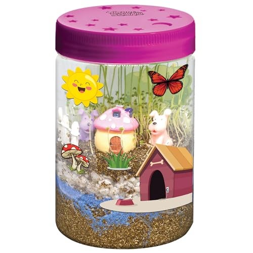 Nature Bound Light-Up Terrarium Kit with LED Light for Kids - Includes Puppy Animal Theme - STEM Science Kit for Boys & Girls - Plant Gardening Gifts for Children (Pink) - Image 4