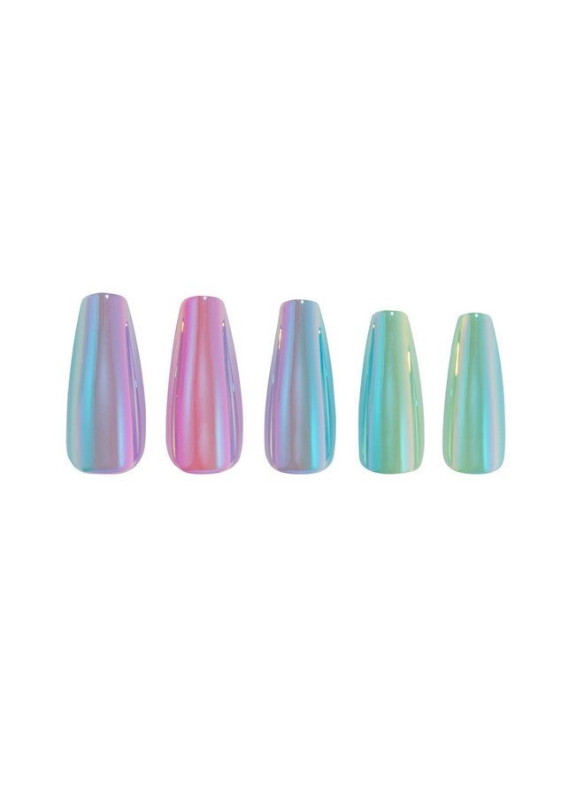 PaintLab Press-On Nails Manicure Kit, Check you out II, 30-Piece Set, Long-Lasting Fake Nails with Glue, File, Prep Pad & Cuticle Stick - Image 4