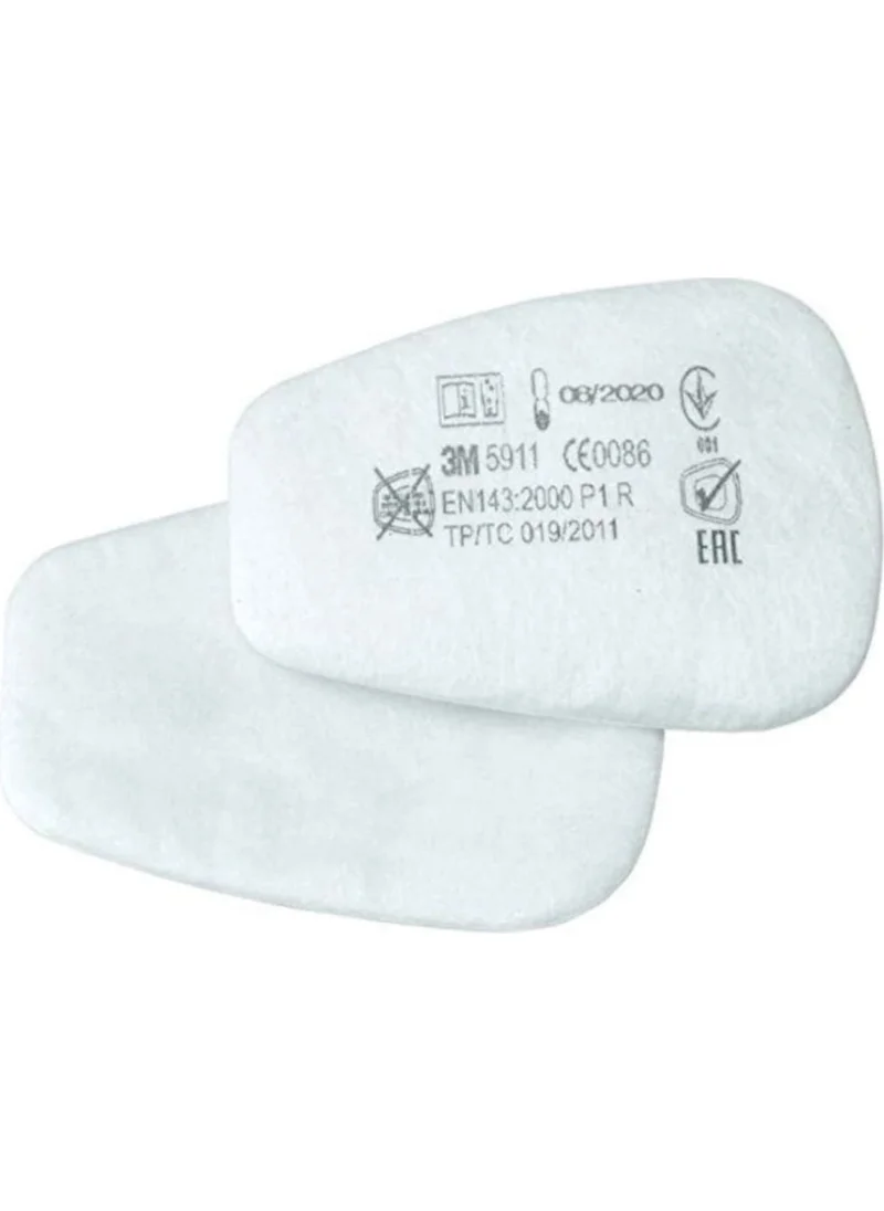 3M 5911 P1R Dust and Fog Mask Filter Pad - 1 Pair