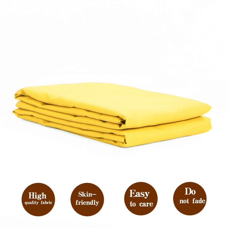 NTBAY NTBAY King Pillow Shams - 2 Pack Brushed Microfiber 20x36 Sham Covers - Super Soft and Cozy  Wrinkle  Fade  Stain Resistant 20x36 Inches Oxford Pillowcases  Yellow  - Image 3