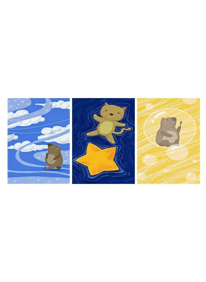 Marktna Decorative Wall Art Painting With a Modern Design for Children Rooms 3 Pieces Size 120x60cm - Image 2