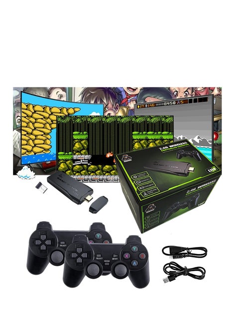 Y3 Lite HD TV Game Console with 64GB Card, 10,000 Games (Pepsi Man, Crash, Tekken, Driver, Super Mario ) 2 Controllers with Joystick and HD Extension Cable